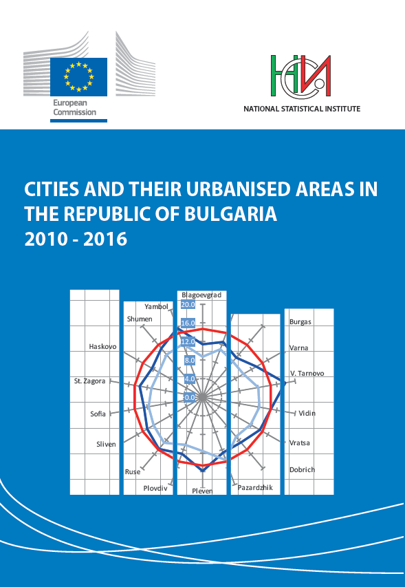 Cities and their urbanised areas in the Republic of Bulgaria, 2010 - 2016